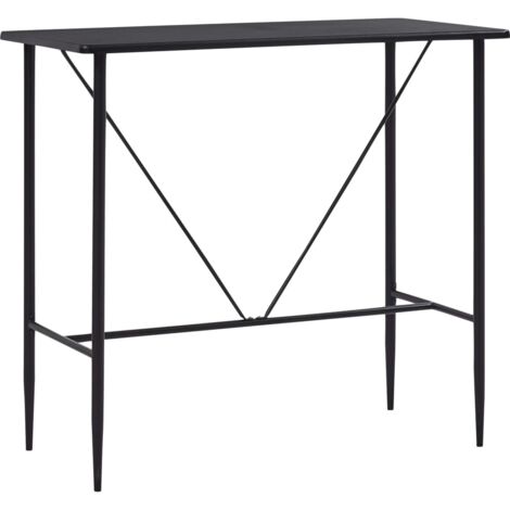 Bar Table Black 120x60x110 cm MDF vidaXL