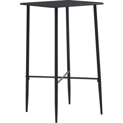 Bar Table 60x60x111 cm MDF Black