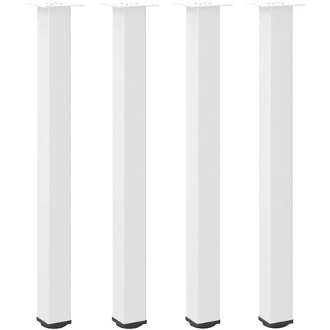 Bar Table Legs 4 pcs White 90-92 cm Steel vidaXL