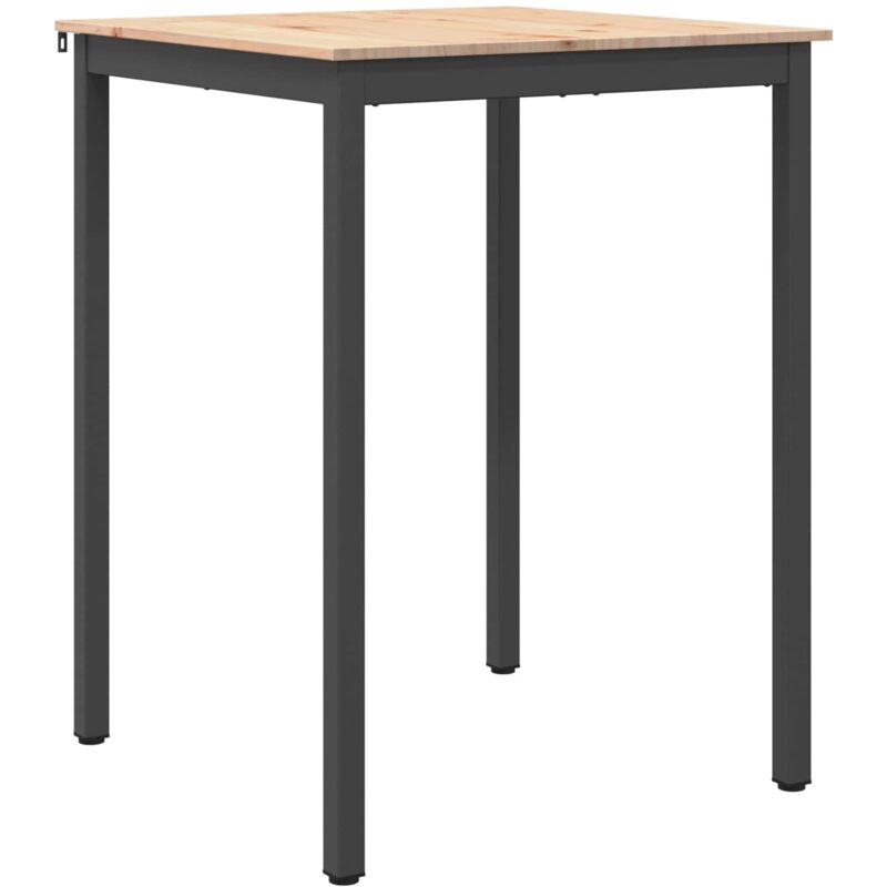 Bar Table Natural 80 X 80 X 105 Cm Solid Pine Wood Vidaxl