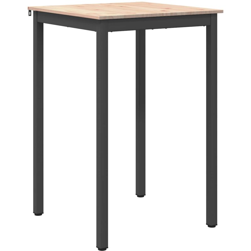 Bar Table Natural 70 X 70 X 105 Cm Solid Pine Wood Vidaxl
