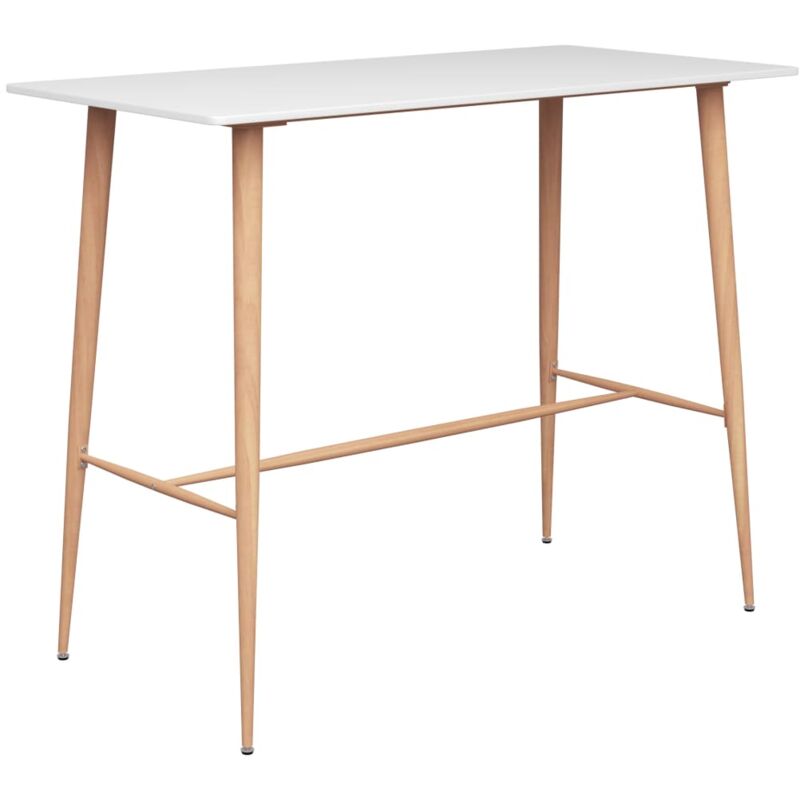 Bar Table White 120x60x105 Cm Vidaxl