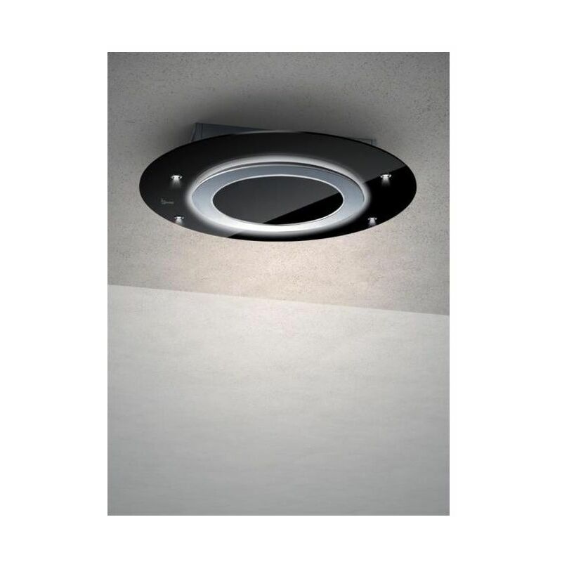 Image of 01CMTFR090STB90 Cappa a Soffitto Comet free Classe energetica a 4 Velocita' Comandi da Remoto con Telecomando 90 cm Nero-Inox - Baraldi