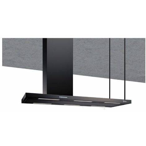 Baraldi 01ELEIS146BLDX80 Cappa a Isola Elea con Camino a Destra Classe energetica A 4 Velocita' 146 cm Nero