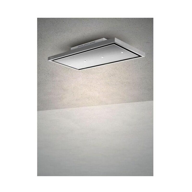 Image of Baraldi - 01GEAFFR090ST90 Cappa da Soffitto gea Free Classe energetica a 4 Velocita' Comandi da Remoto con telecomando e Smartphone 90 cm Inox-Bianco