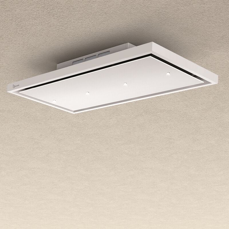 Cappa a soffitto a libera installazione gea free bianca 90x60 cm. 900 m3/h - bianco