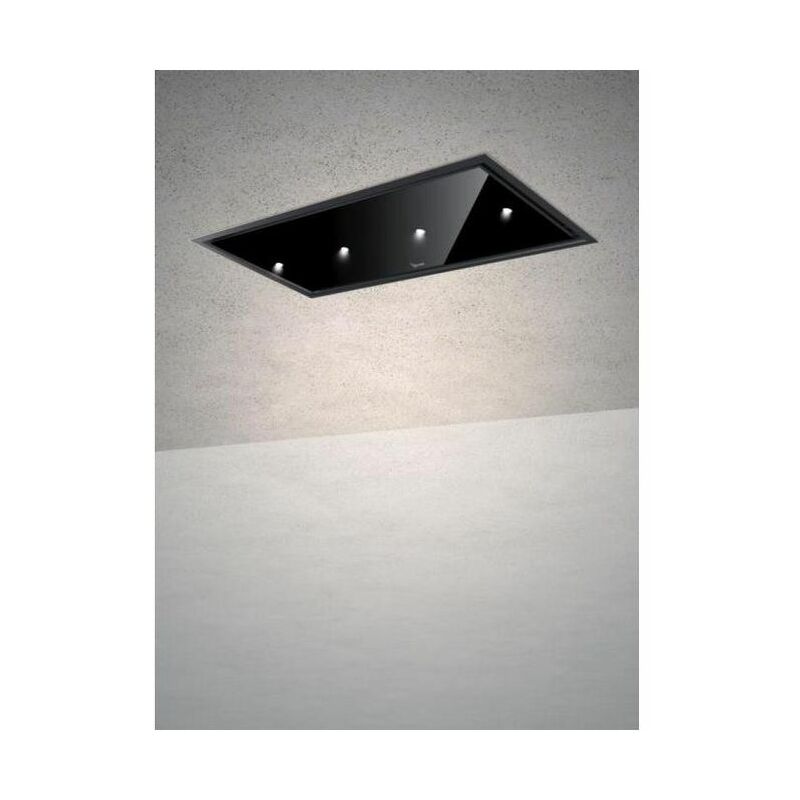 Cappa a soffitto da incasso gea flat nera 120x60 cm. 800 m3/h - nero