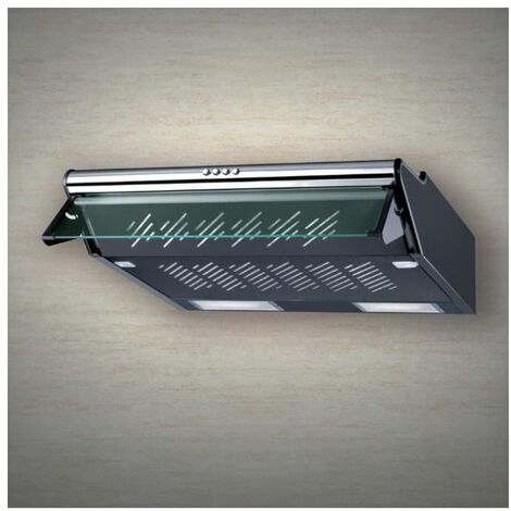 Baraldi 01THE5090ST38 Cappa a Incasso Thema Classe energetica C 3 Velocita' Sottopesile Aspirante 90 cm Inox/Nero