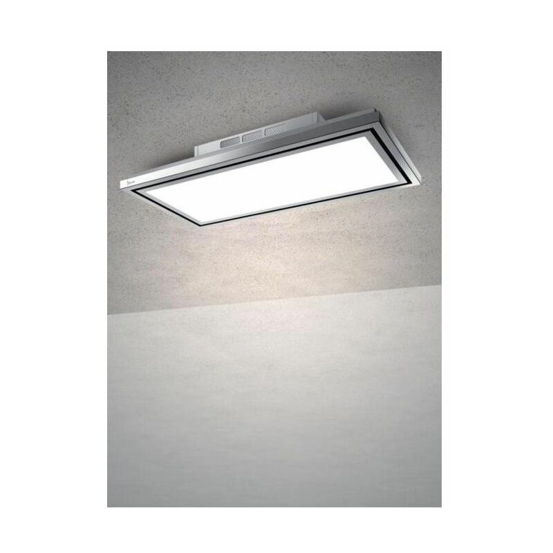 Image of Baraldi - 1FLEFR090STW90 Cappa da Soffitto Flexia Free Classe energetica a 4 Velocita' Comandi da Remoto con Telecomando 90 cm Bianco-Inox