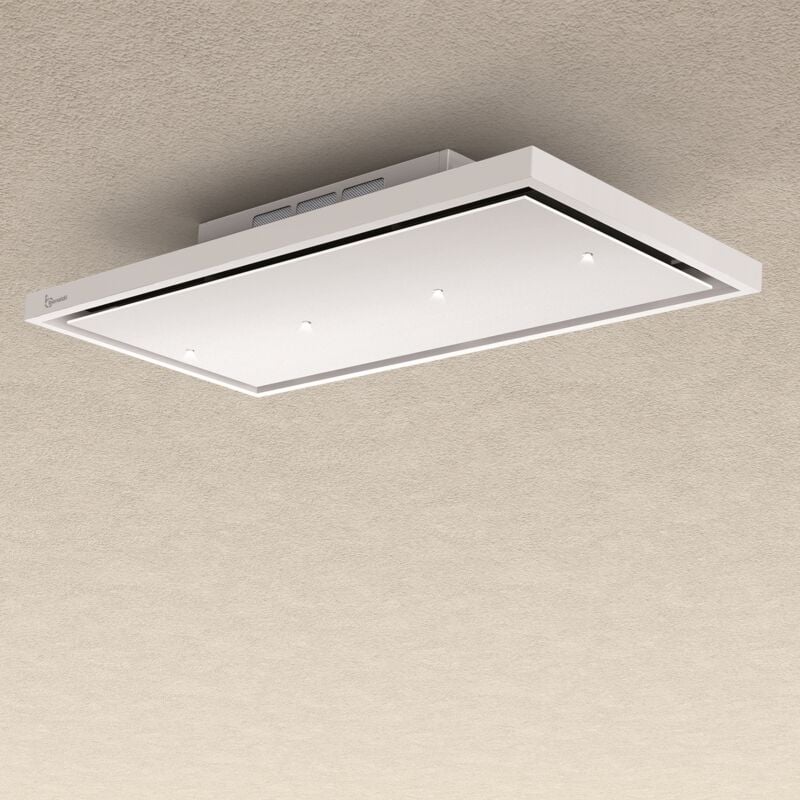 Baraldi – Campana de techo Gea Free 120x60 cm. - Blanco con LED – 900 m3/h