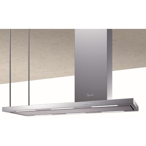 Baraldi – Campana isla Elea 176x60 cm. - Acero inoxidable – chimenea derecha – 900 m3/h