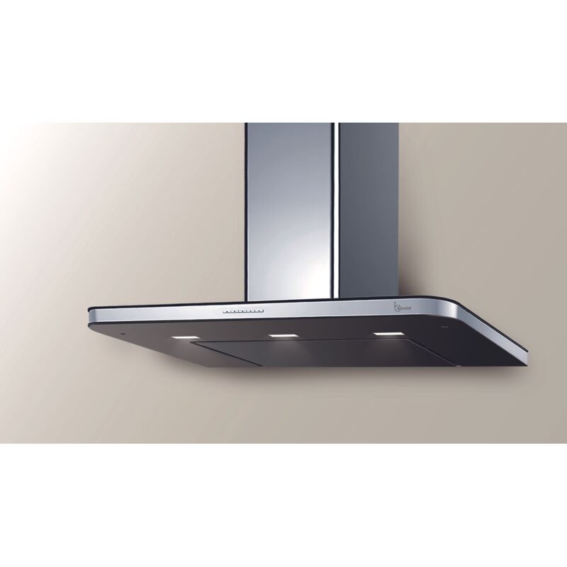 Baraldi - Hotte murale Stivia 90x50 cm. - Noir/Inox – 800 m3/h