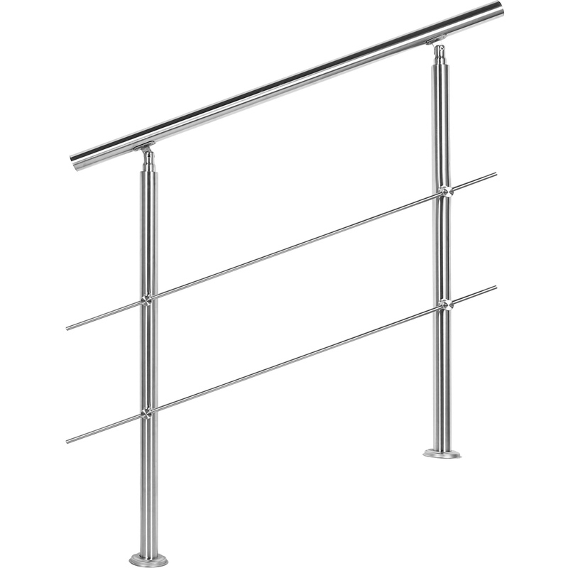 

Barandilla acero inox 2 varillas 100cm Pasamanos escalera Parapeto