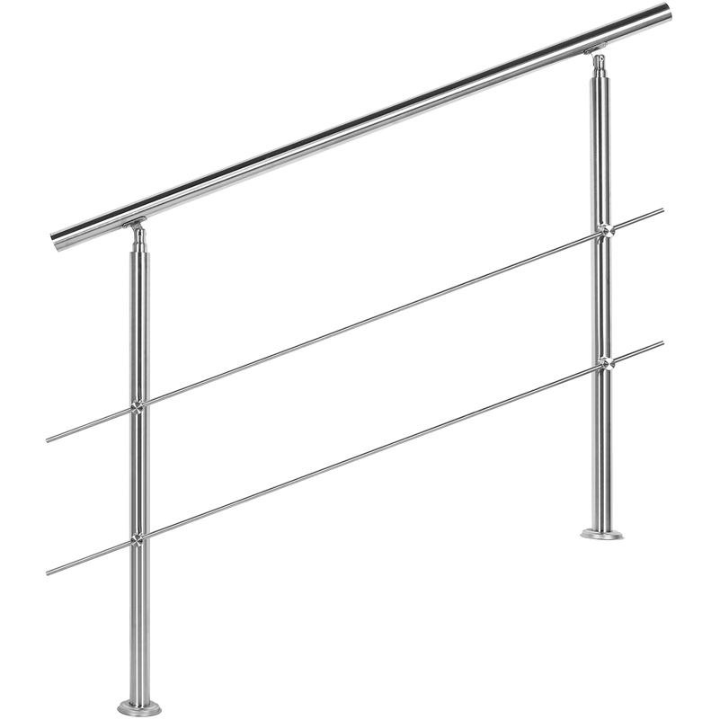 

Barandilla acero inox 2 varillas 120cm Pasamanos escalera Parapeto