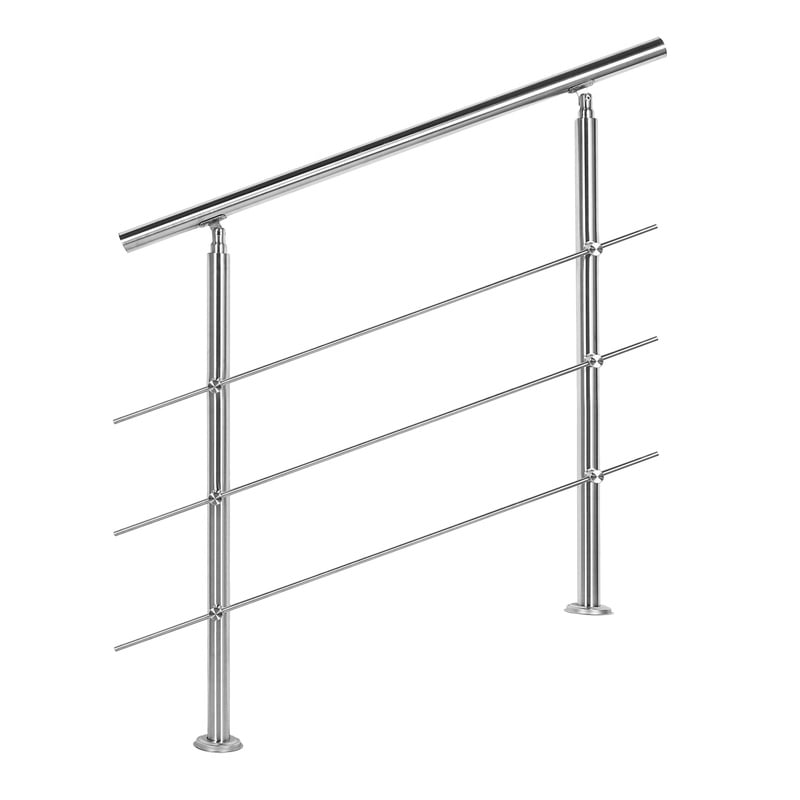 

Barandilla acero inox 3 varillas 100cm Pasamanos escalera Parapeto