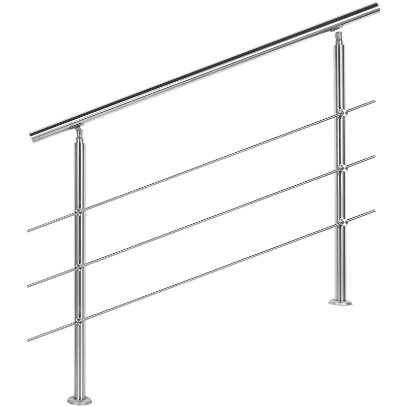 

Barandilla acero inox 3 varillas 120cm Pasamanos escalera Parapeto