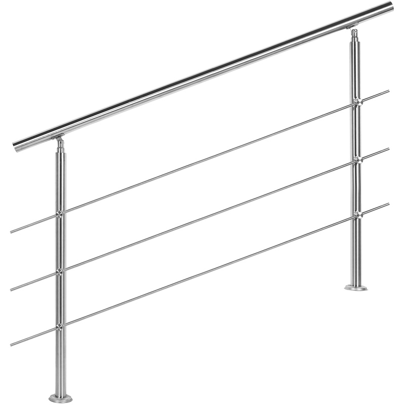 

Barandilla acero inox 3 varillas 140cm Pasamanos escalera Parapeto