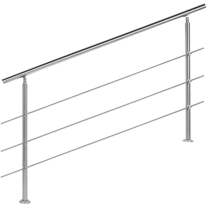 

Barandilla acero inox 3 varillas 160cm Pasamanos escalera Parapeto