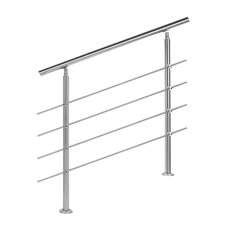 Barandilla acero inox 4 varillas 100cm Pasamanos escalera Parapeto