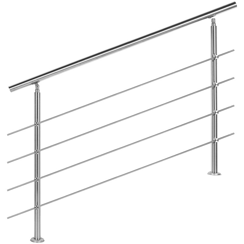 

Barandilla acero inox 4 varillas 140cm Pasamanos escalera Parapeto