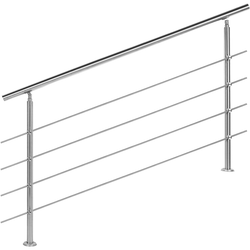 

Barandilla acero inox 4 varillas 160cm Pasamanos escalera Parapeto