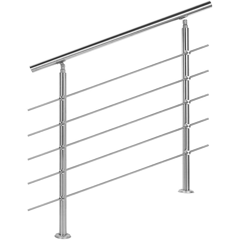 

Barandilla acero inox 5 varillas 100cm Pasamanos escalera Parapeto