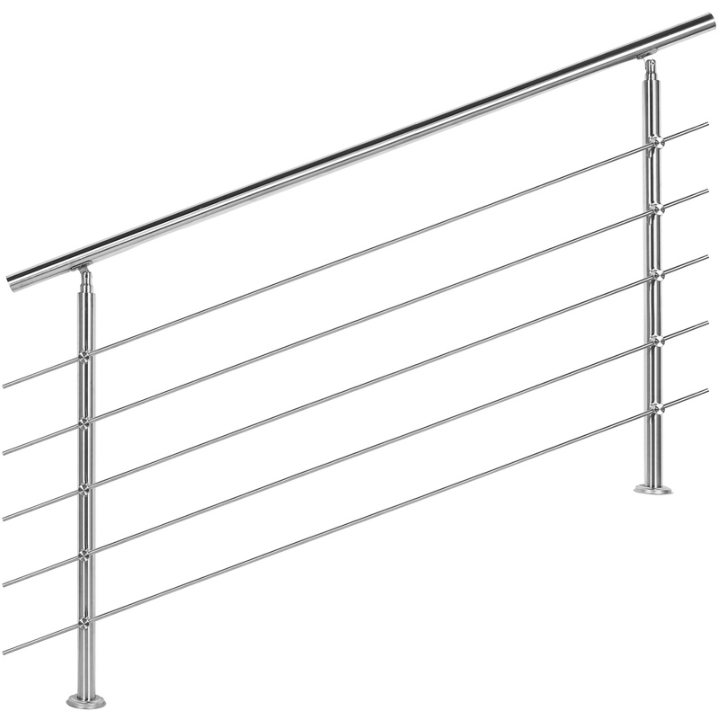 

Barandilla acero inox 5 varillas 160cm Pasamanos escalera Parapeto