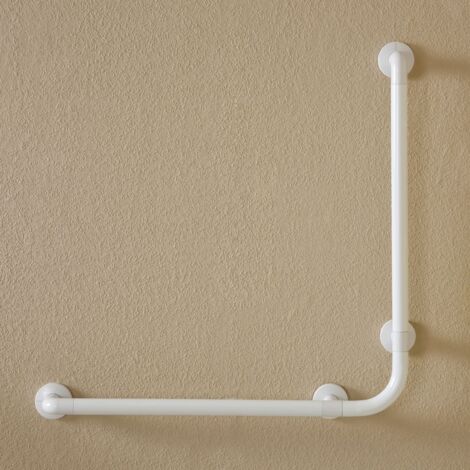 Barandilla de seguridad angular 78 x 78 cm para personas con discapacidad color blanco
