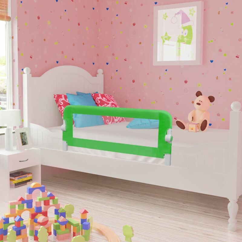 

Barandilla de seguridad cama de niño 102x42 cm verde