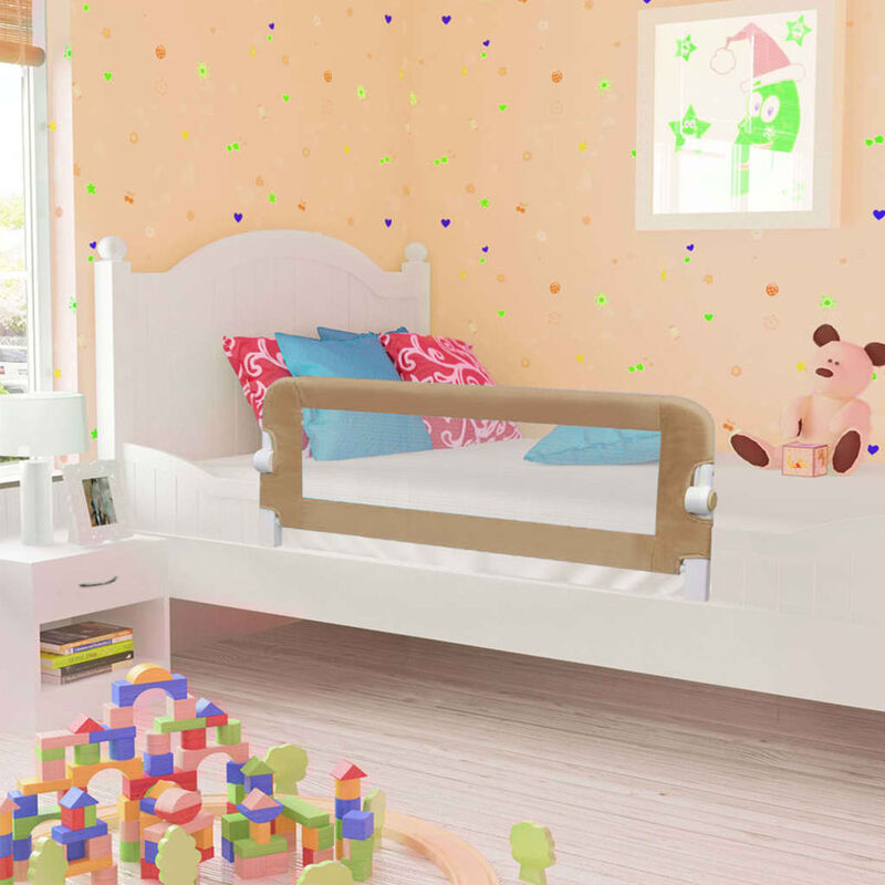 

BHD - Barandilla de seguridad cama de niño poliéster taupe 102x42 cm