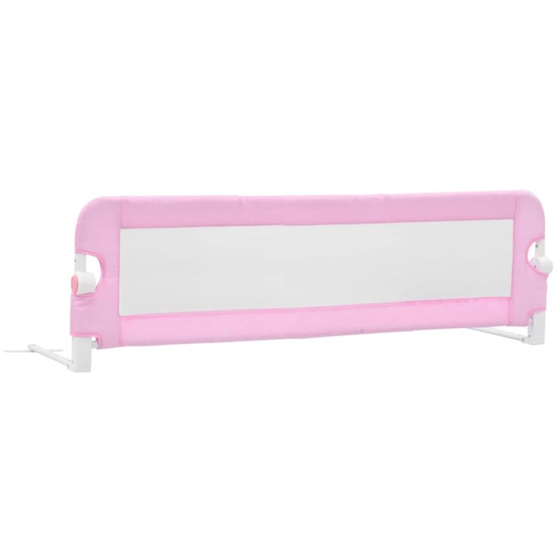 

vidaXL Barandilla de Seguridad Cama de Niño Poliéster Rosa 120x42 cm - Rosa