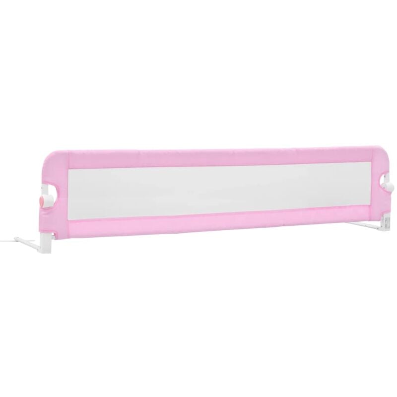 

vidaXL Barandilla de Seguridad Cama de Niño Poliéster Rosa 180x42 cm - Rosa