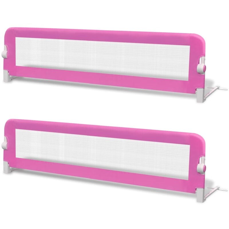 

Vidaxl - Barra de Seguridad Cama de Niño Rosa 150x42 cm 2 Unidades - Rosa