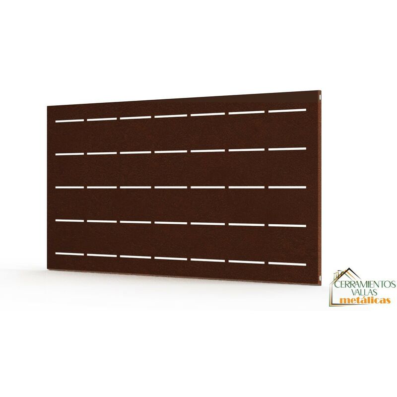 

Cerramientos Y Vallas Metálicas - Barandilla Exterior Modular - Modulo Chapa 195X94 Cm Mod. Valencia Óxido