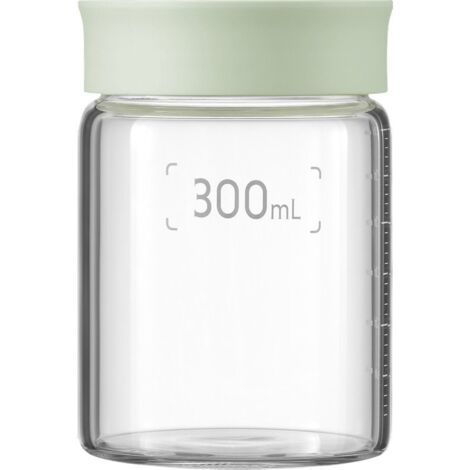 Barattoli in vetro BUYDEEM da 300 ml con tappo in un accogliente colore verde, modello CS1002/A1