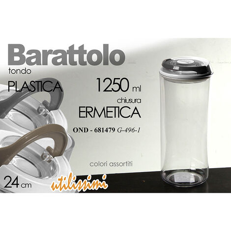 Barattolo Plastica Tondo Cc.500 Cop. Salvia - Big House Shop