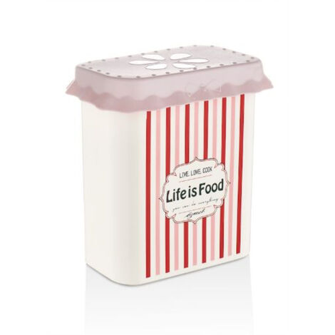 Barattolo Contenitore Alimentare Life is Good 1,7 Litri - 18x18x12 cm - L03.23