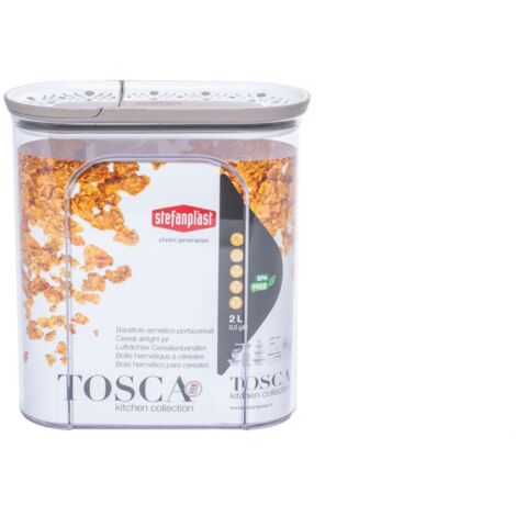 Barattolo Contenitore Portacereali Tosca Tortora 2 Litri