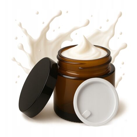 Barattolo di vetro marrone 100 g in vetro scuro per creme, cosmetici, oli, balsami