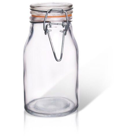 BARATTOLO IN VETRO BREVETTATO CON CLIP PER SPEZIE E MARMELLATE 200 ML