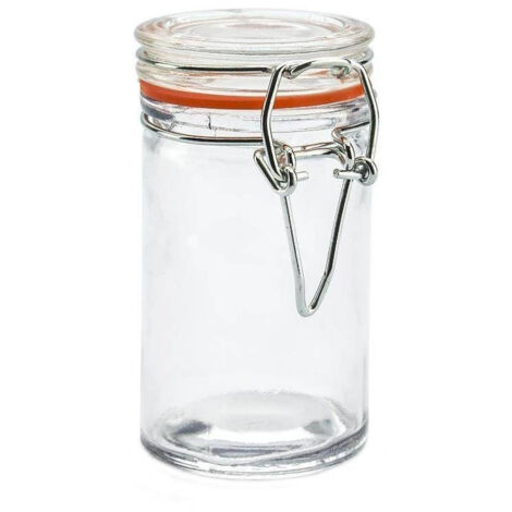 BARATTOLO IN VETRO BREVETTATO CON CLIP PER SPEZIE E MARMELLATE 70 ML