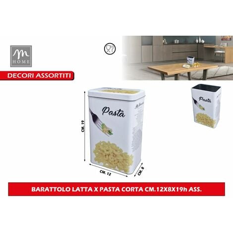 Trade Shop - Barattolo Contenitore In Latta Cucina Tonda Assortiti I Love  Home 14x18cm 710506
