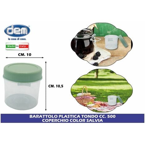 Barattoli in plastica con tappo, H: 24 mm, diam 68 mm, 45 ml, 20 pz/ 1  conf. [HOB-13171] - Packlinq