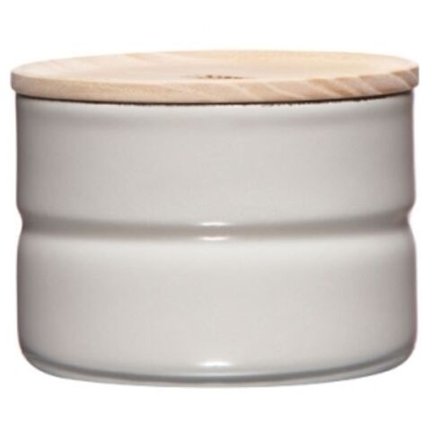 Barattolo Riess Grigio chiaro con coperchio in legno Ø8 230ml