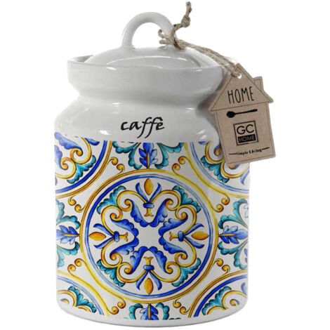 BIGHOUSE IT BARATTOLO STILE SICILIANO IN CERAMICA PER CAFFE' 12 X 17 CM