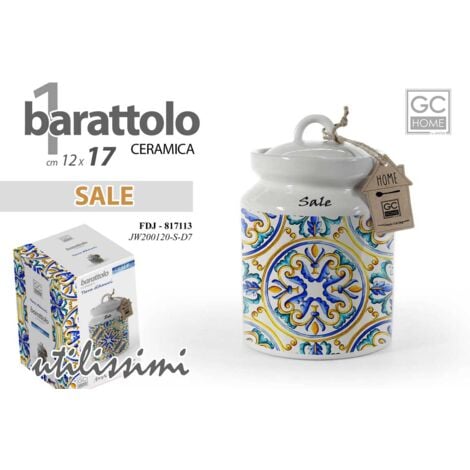 BIGHOUSE IT BARATTOLO STILE SICILIANO IN CERAMICA PER SALE 12 X 17 CM