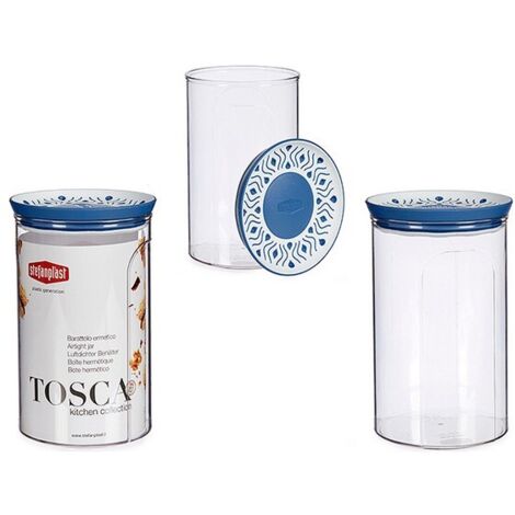 Barattolo Tosca Blu Cc 1200 Cm 12 H 18 Stefanplast