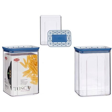 Barattolo Tosca Blu Cc 2200 Cm12X15 H19 Stefanplast