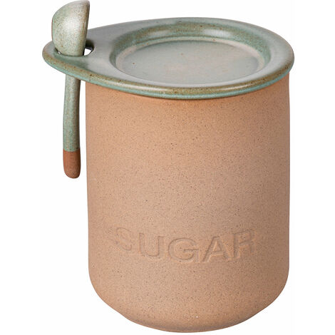 Barattolo Zucchero con Cucchiaino Ø10x15 cm 900 ml in Ceramica VdE Tivoli 1996 Pompei
