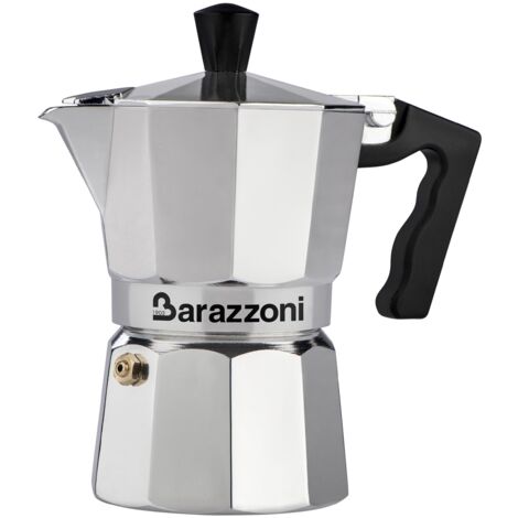 Barazzoni Alluminio Caffettiera 1 Tazza. Prodotto certificato dall'Accademia Italiana Maestri del Caffè